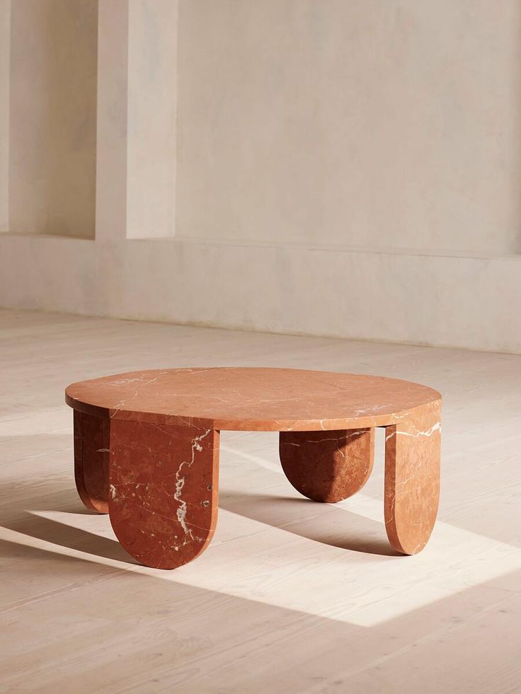 Red Travertine Coffee Table