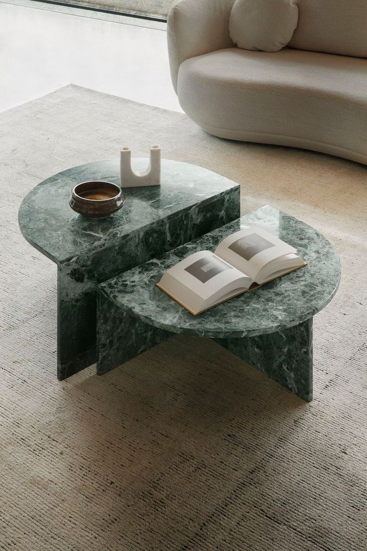 Forest Marble Coffee Table pair