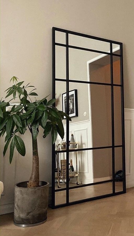 Metal frame mirror